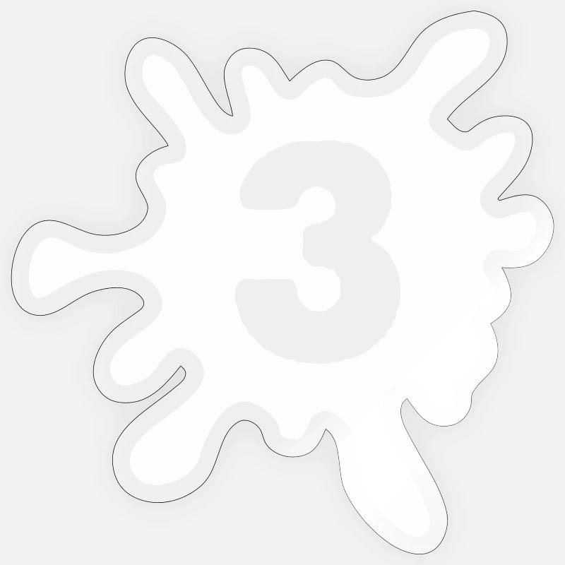 klecks_3- - Sticker Größe S (10 x 10 cm) - Transparent glänzend