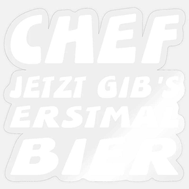 Chef - Sticker Größe S (10 x 10 cm) - Transparent glänzend