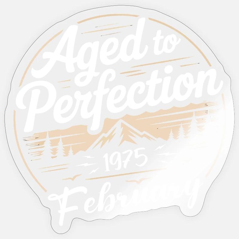 Février 1975 - Sticker taille S (10 x 10 cm) - brillant transparent