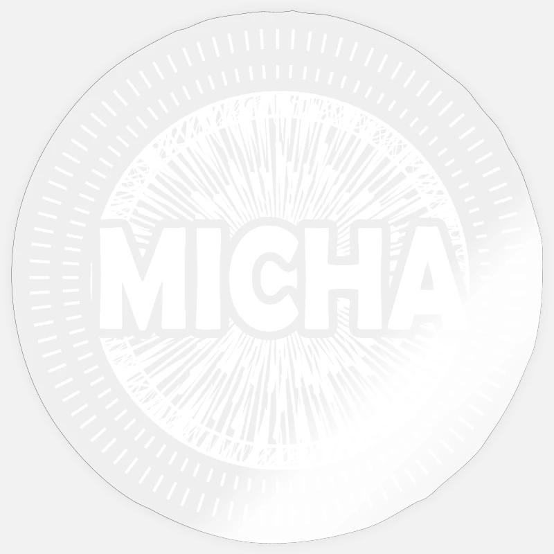 Micha - Sticker size S (10 x 10 cm) - transparent glossy