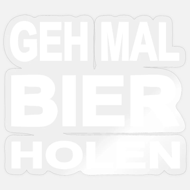 Bier - Sticker Größe S (10 x 10 cm) - Transparent glänzend
