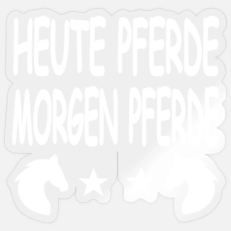 Pferde - Sticker Größe S (10 x 10 cm) - Transparent glänzend