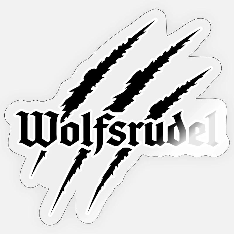 Wolf Claw Gothic Font Logo Sticker size S (10 x 10 cm)