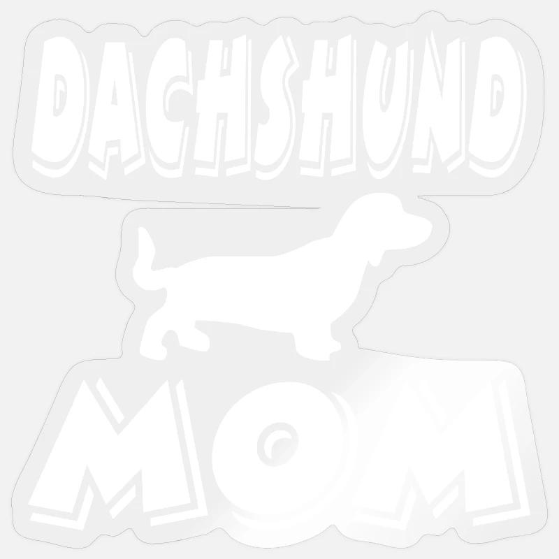 Teckel - Sticker taille S (10 x 10 cm) - brillant transparent