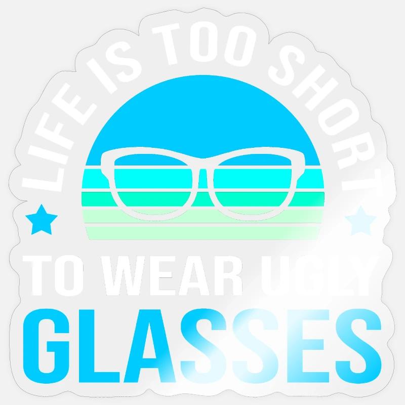 Optiker Augenarzt Optik - Sticker Größe S (10 x 10 cm) - Transparent glänzend