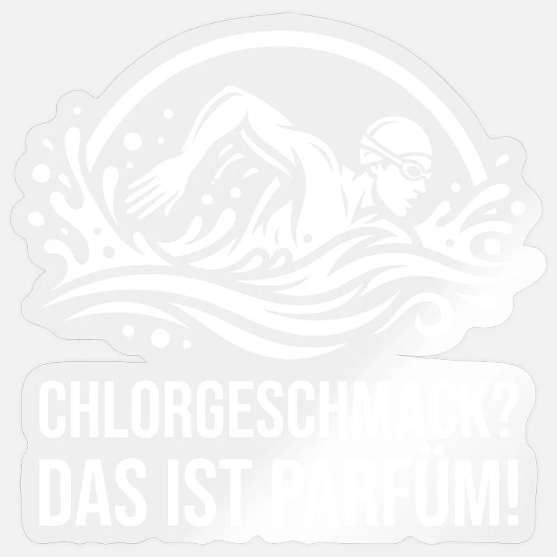 Chlorgeruch – Das ist Parfüm - Sticker Größe S (10 x 10 cm) - Transparent glänzend