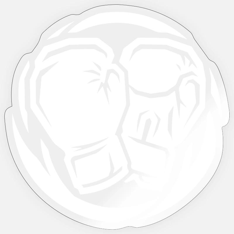 Boxhandschuhe Symbol - Sticker Größe S (10 x 10 cm) - Transparent glänzend