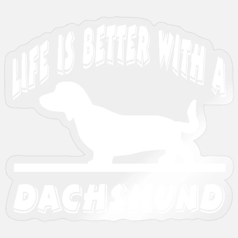 Dachshund - Sticker size S (10 x 10 cm) - transparent glossy