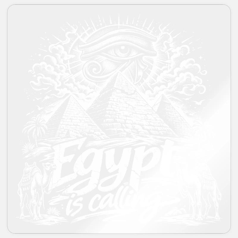 Egypt is calling Pharaoh Egypt Holidays - Sticker size S (10 x 10 cm) - transparent glossy