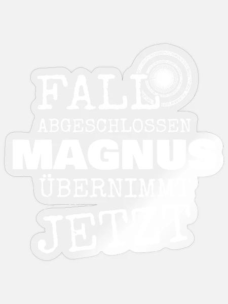 Geschenk für Magnus - Sticker Größe S (10 x 10 cm) - Transparent glänzend