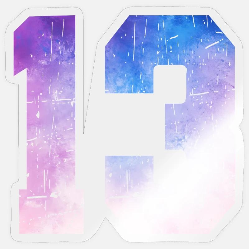 Ausgabe 13 – 13. Jubiläumsgeschenk - Sticker Größe S (10 x 10 cm) - Transparent glänzend