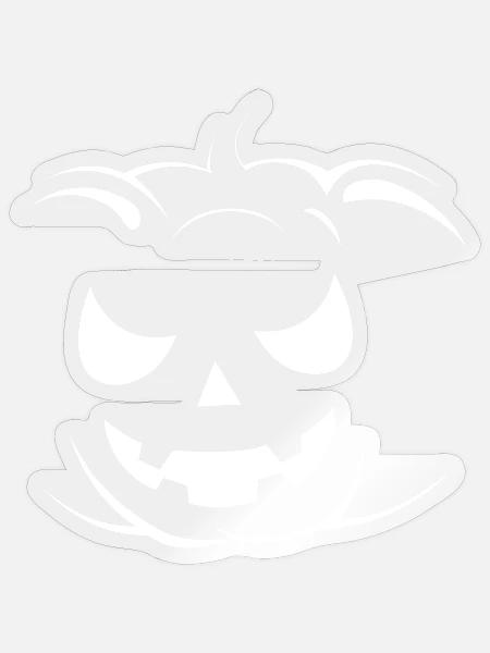 Halloween - Zombie - Horror - Kürbis - Sticker Größe S (10 x 10 cm) - Transparent glänzend