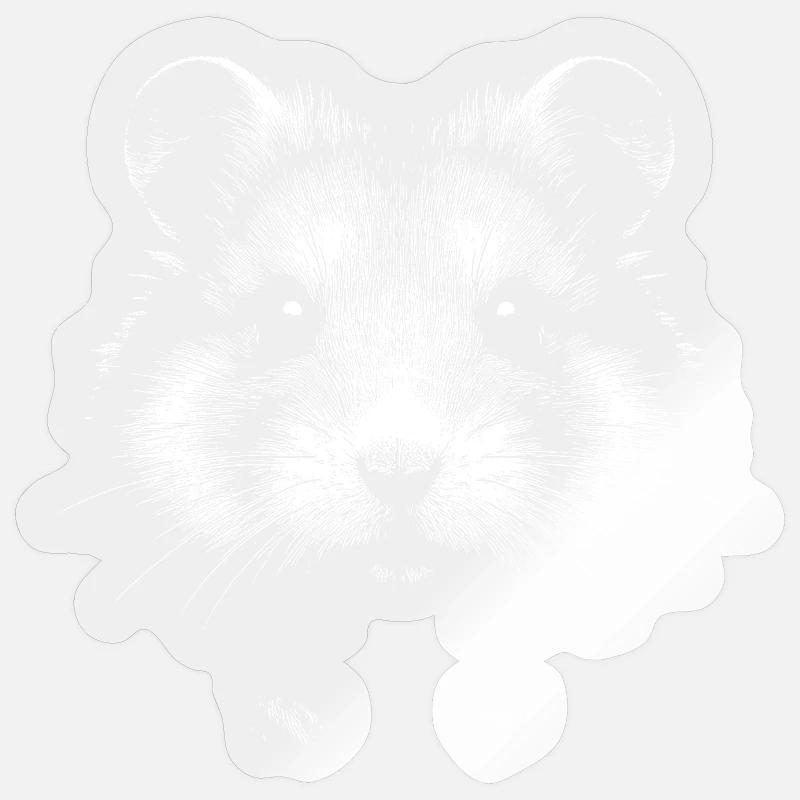 Common hamster - Sticker size S (10 x 10 cm) - transparent glossy