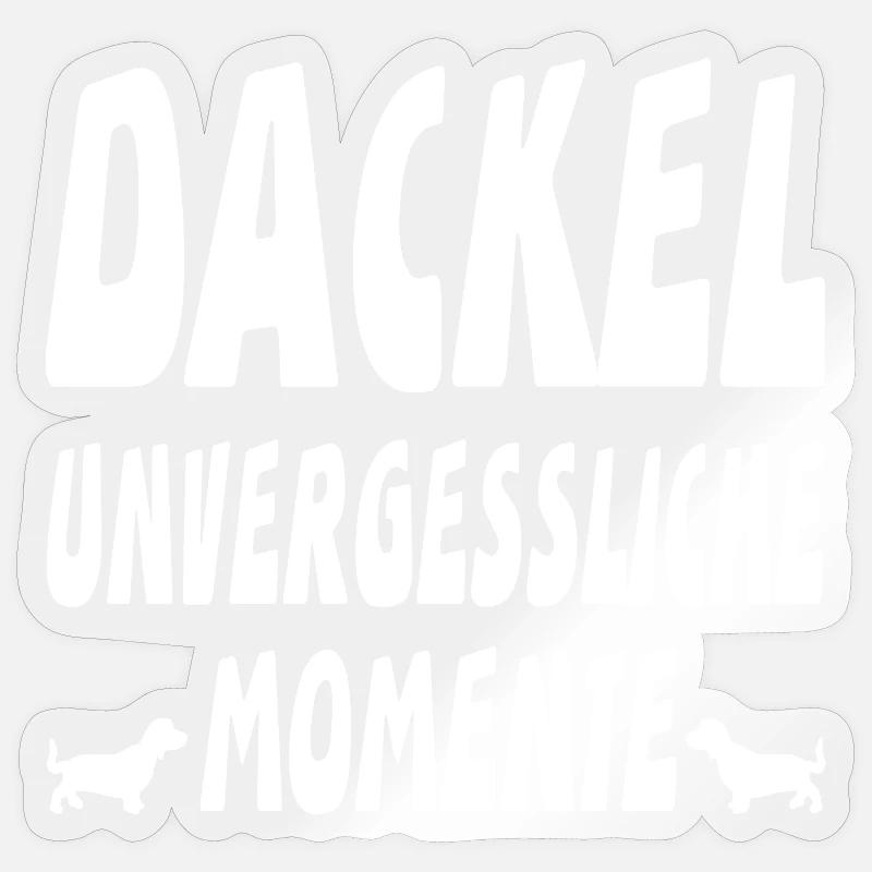 Dackel - Sticker Größe S (10 x 10 cm) - Transparent glänzend