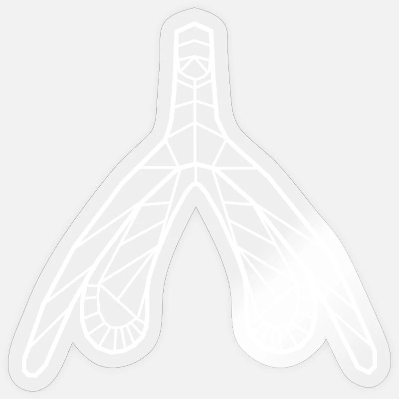 Klitoris_weiss - Sticker taille S (10 x 10 cm) - brillant transparent