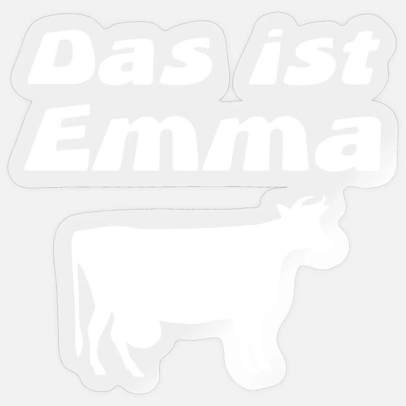Emma - Sticker taille S (10 x 10 cm) - brillant transparent
