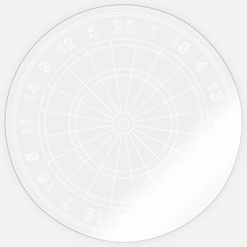 Dartboard – Dartscheibe - Sticker size S (10 x 10 cm) - transparent glossy