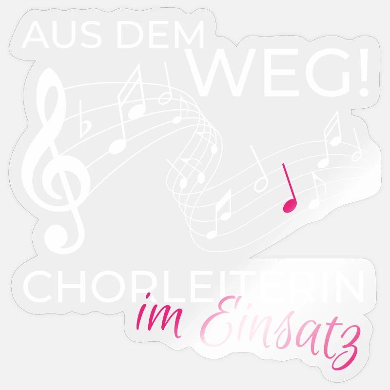 Chorleiterin im Einsatz Sticker Größe S (10 x 10 cm)