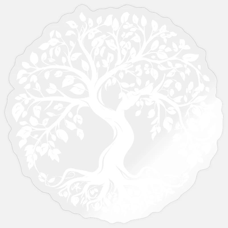 Baum des Lebens - Sticker Größe S (10 x 10 cm) - Transparent glänzend