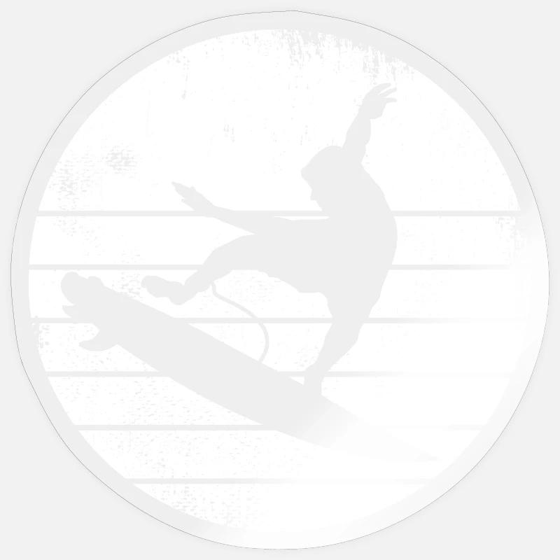 Conception de surfeur Sticker taille S (10 x 10 cm)