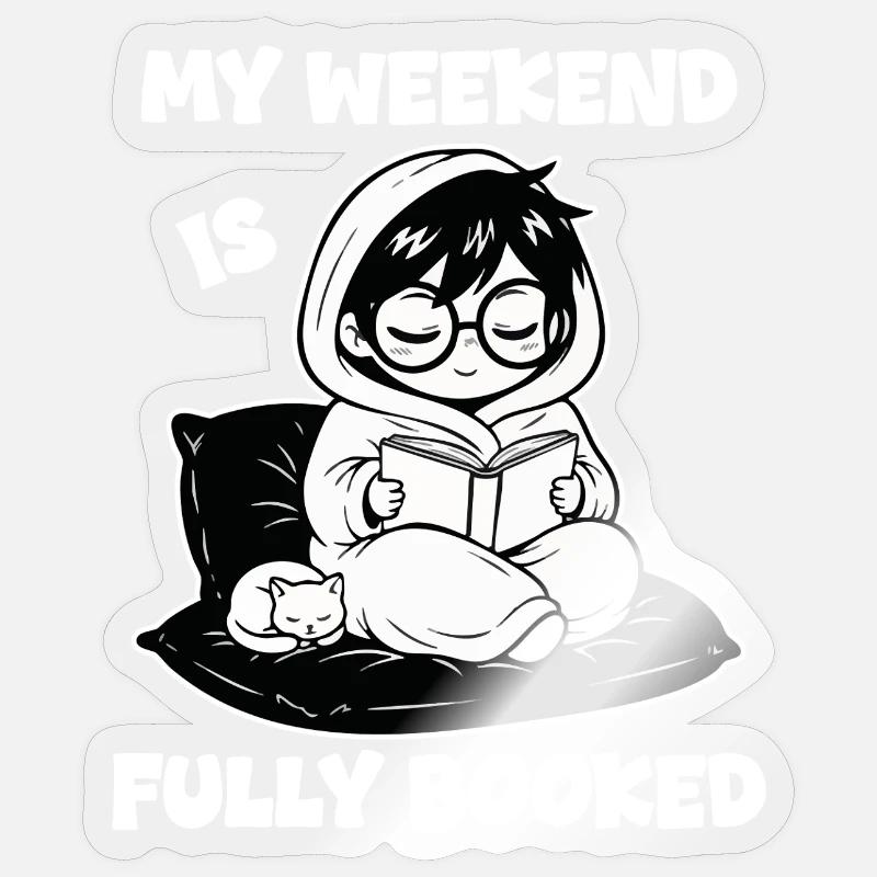 Reader Book Fully Booked Manga - Sticker size S (10 x 10 cm) - transparent glossy