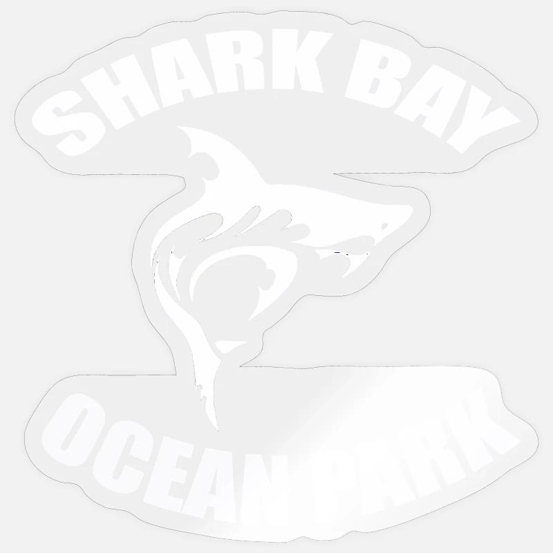 PARC OCÉANIQUE DE SHARK BAY - Sticker taille S (10 x 10 cm) - brillant transparent