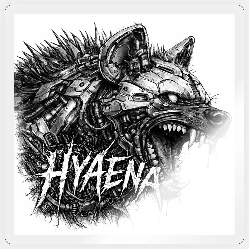 Cyber- Hyäne Armor Sticker Größe S (10 x 10 cm)