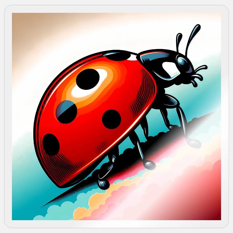 ladybird - Sticker size S (10 x 10 cm) - transparent glossy