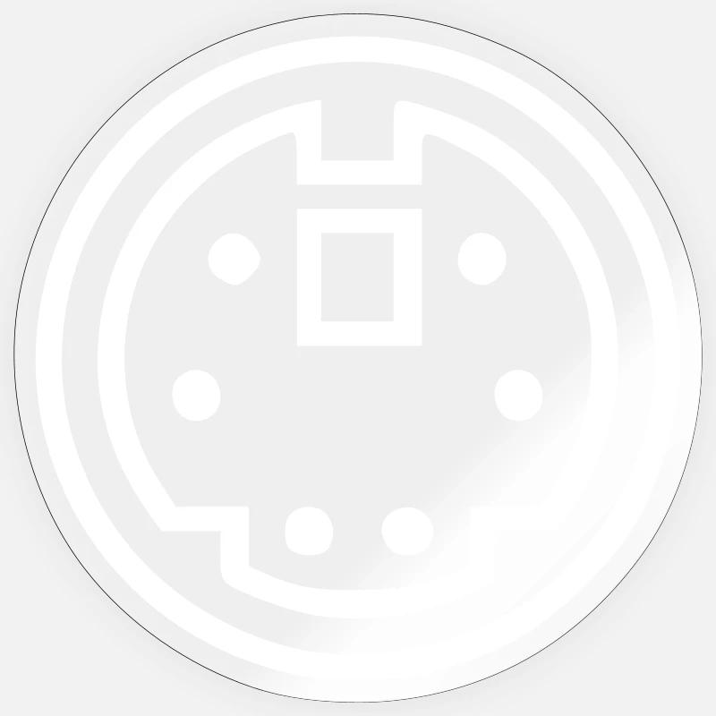 ADB connector - Sticker size S (10 x 10 cm) - transparent glossy
