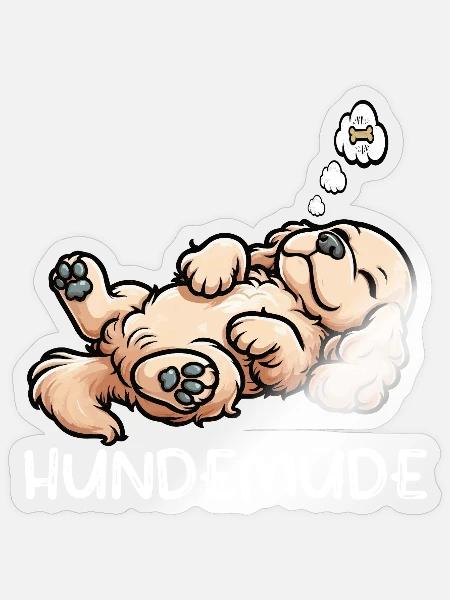 Hundemüde Cocker Spaniel Cockerhund Cockerbesitzer - Sticker Größe S (10 x 10 cm) - Transparent glänzend