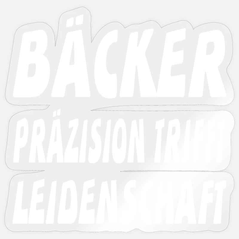 Bäcker - Sticker Größe S (10 x 10 cm) - Transparent glänzend