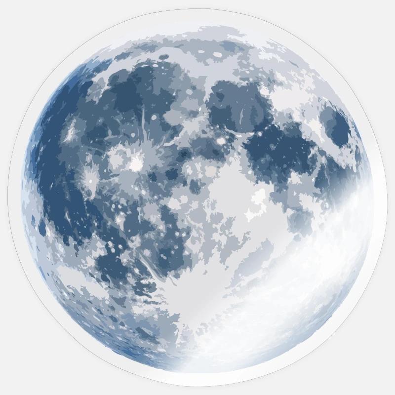 Moonlight Silhouette - Sticker size S (10 x 10 cm) - transparent glossy