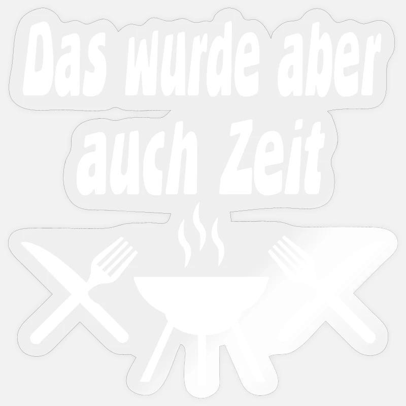 Grillen - Sticker Größe S (10 x 10 cm) - Transparent glänzend