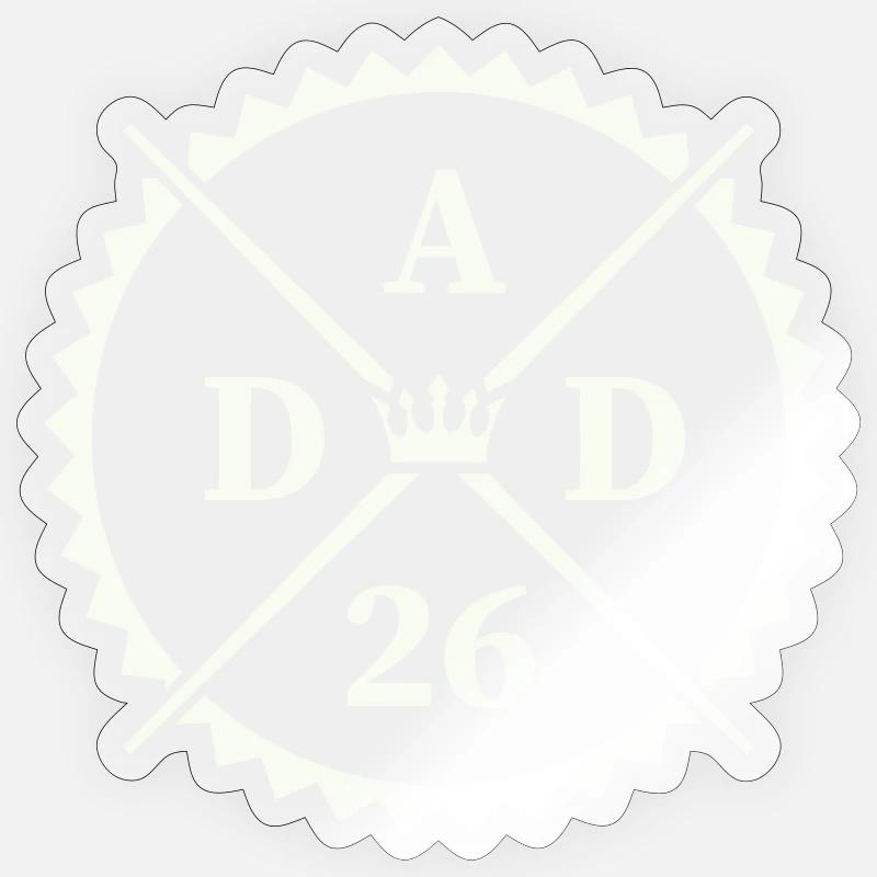dad_26- - Sticker Größe S (10 x 10 cm) - Transparent glänzend