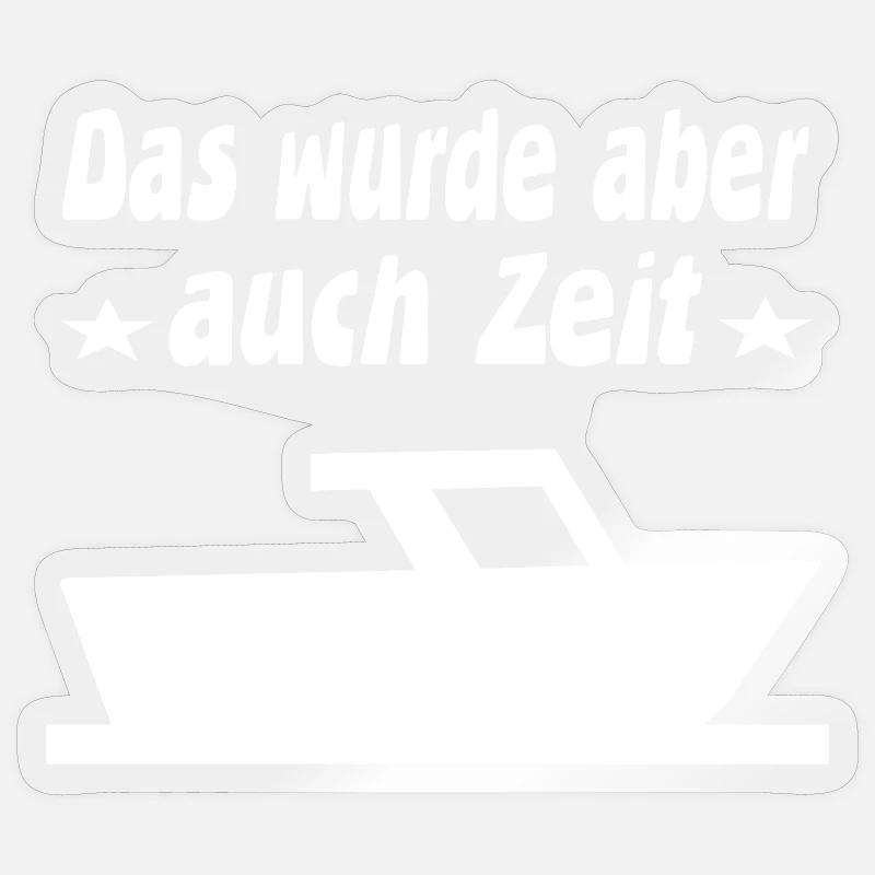 Motorboot - Sticker Größe S (10 x 10 cm) - Transparent glänzend