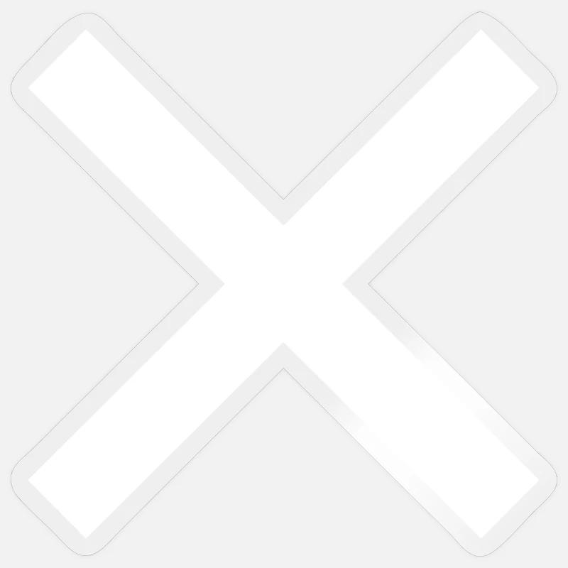Signes X - Sticker taille S (10 x 10 cm) - brillant transparent