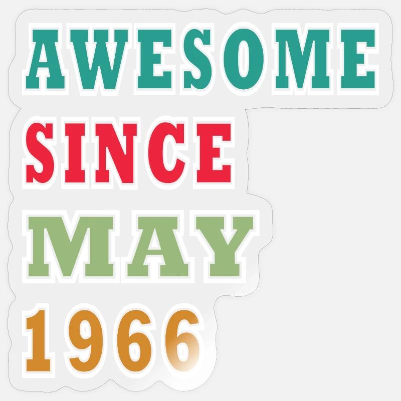 May 1966 - Sticker size S (10 x 10 cm) - transparent glossy