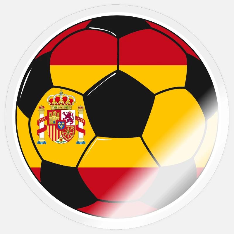 Fußballmannschaft Spanien - Sticker Größe S (10 x 10 cm) - Transparent glänzend
