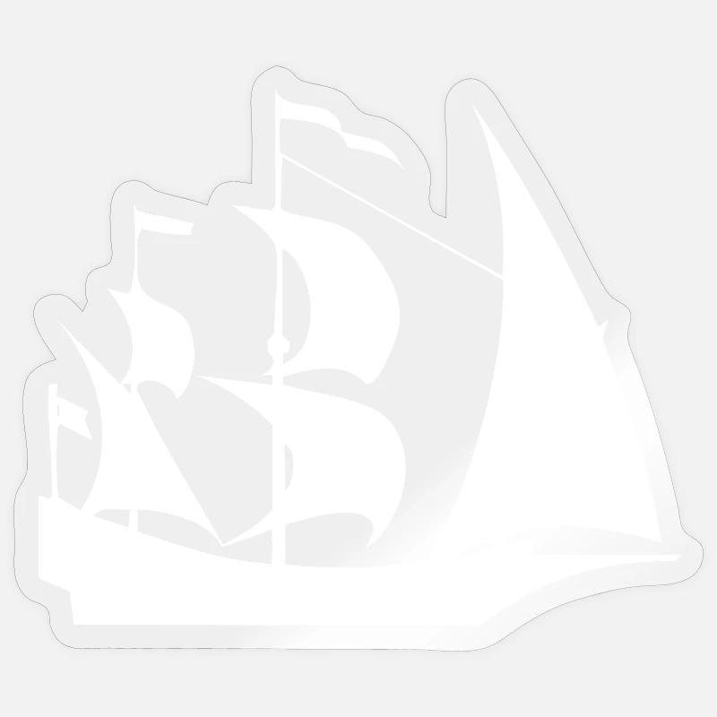 Sail - Sticker size S (10 x 10 cm) - transparent glossy