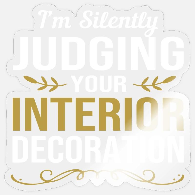 Designer d’intérieur Architecte - Sticker taille S (10 x 10 cm) - brillant transparent