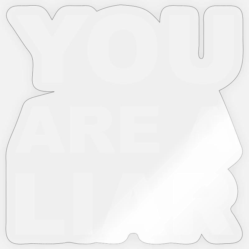 menteur Lugner White - Sticker taille S (10 x 10 cm) - brillant transparent