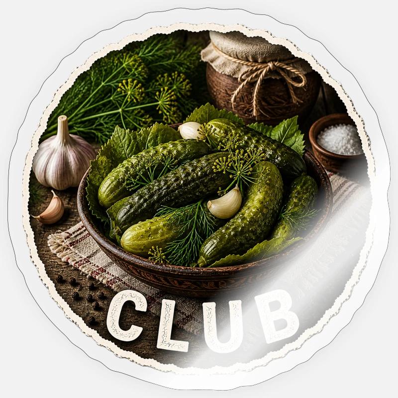 Cucumbers Malosolnii - Sticker size S (10 x 10 cm) - transparent glossy