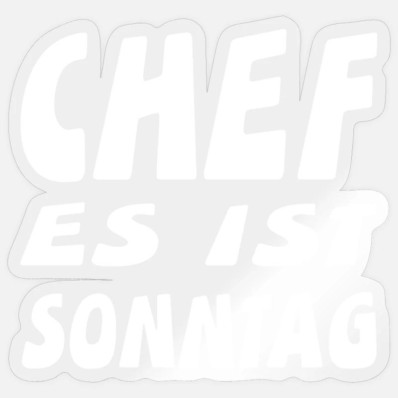 Chef - Sticker Größe S (10 x 10 cm) - Transparent glänzend
