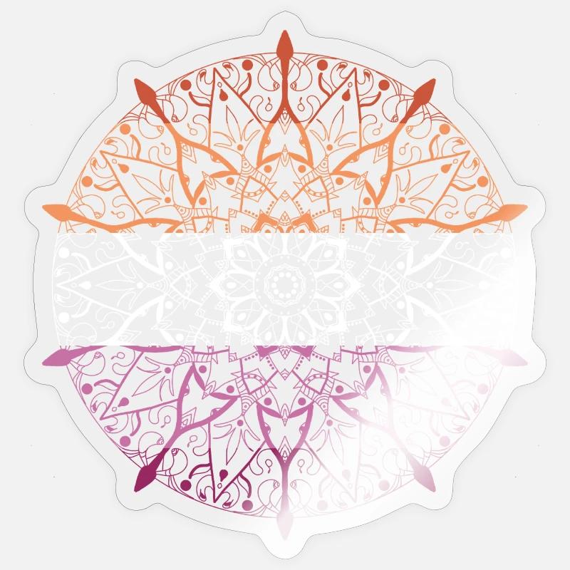 mandala-lesbian - Sticker size S (10 x 10 cm) - transparent glossy