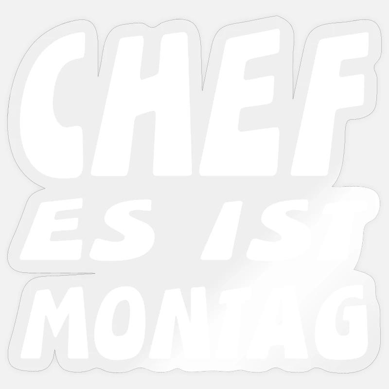 Chef - Sticker Größe S (10 x 10 cm) - Transparent glänzend