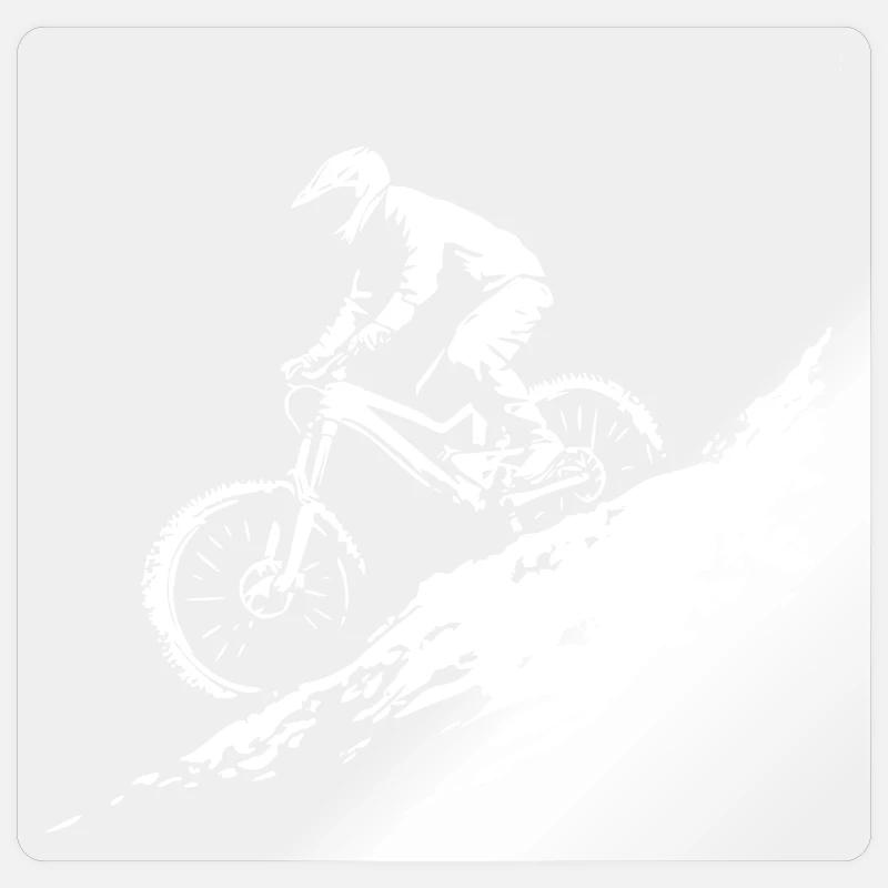 VTT - Sticker taille S (10 x 10 cm) - brillant transparent