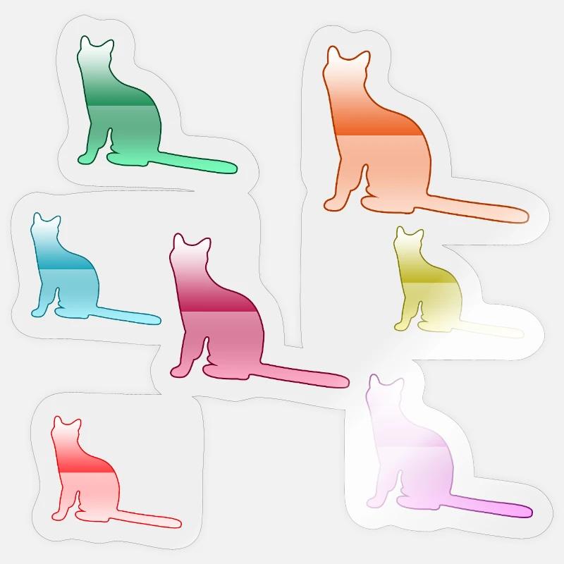 feline - Sticker size S (10 x 10 cm) - transparent glossy