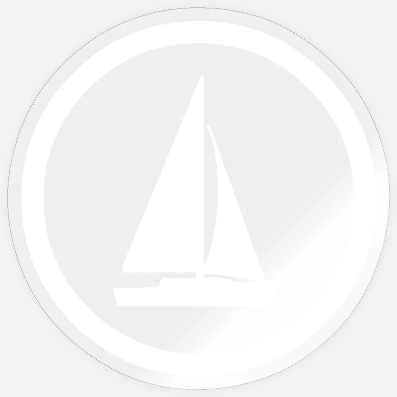 Voile - Sticker taille S (10 x 10 cm) - brillant transparent