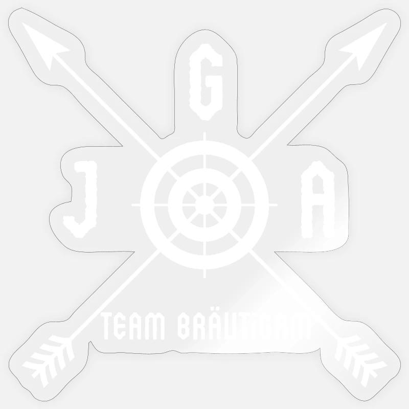 JGA Männer - Sticker Größe S (10 x 10 cm) - Transparent glänzend