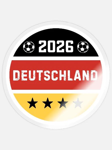 T-Shirt für einen Deutschen Fan - Sticker Größe S (10 x 10 cm) - Transparent glänzend